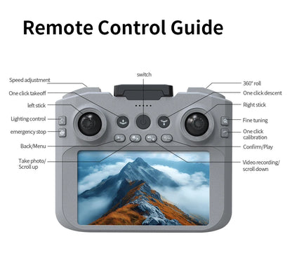 K100 MAX HD 8K Drone With Dual Cameras Obstacle Avoidance Optical Flow Professional Aerial Photography Video For Kid Adults Gift