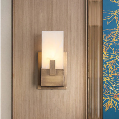 Natural Marble Wall Lamp Minimalist Living Room Bedroom TV Background Wall Light Entrance Hallway American Style Bedside Lamps