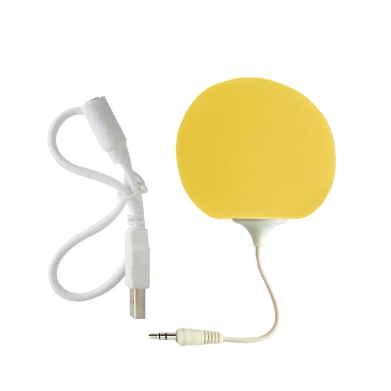 Portable Speaker Mini USB Speaker with 3.5mm Sponge Ball Speaker Lightweight used for Mobilephone PC Laptop DropShipping