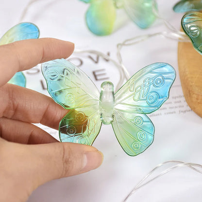1.5M 10LED Butterfly Lights String Battery Outdoor Fairy Night Lamp Room Garland Curtain Girls Brithday Wedding Party Decoration