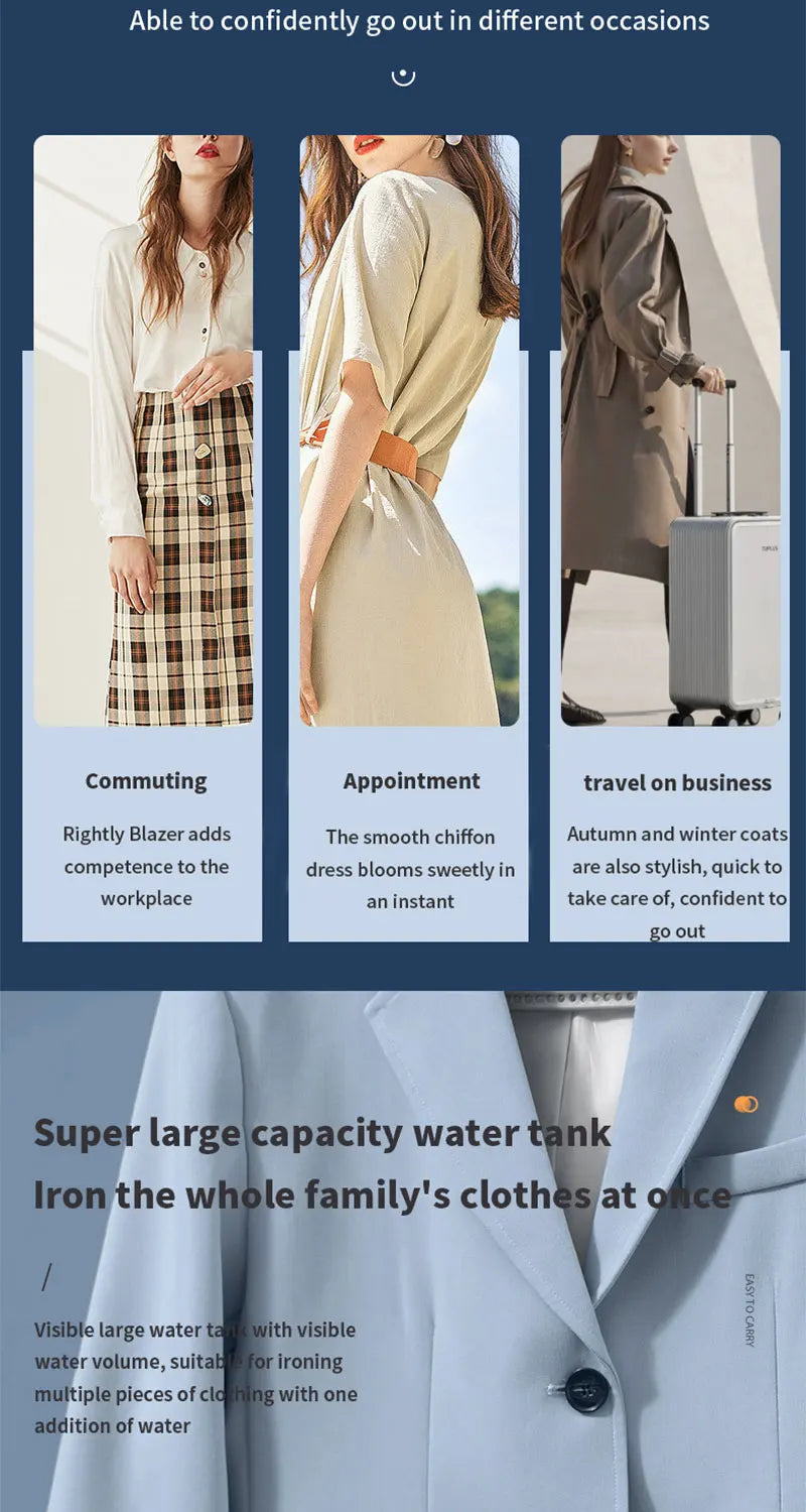 Portable Mini Steam Iron For Clothes Foldable Handheld Electric Ironer Wet Dry Garment Steamer Ironing Machine Travel Home Appli