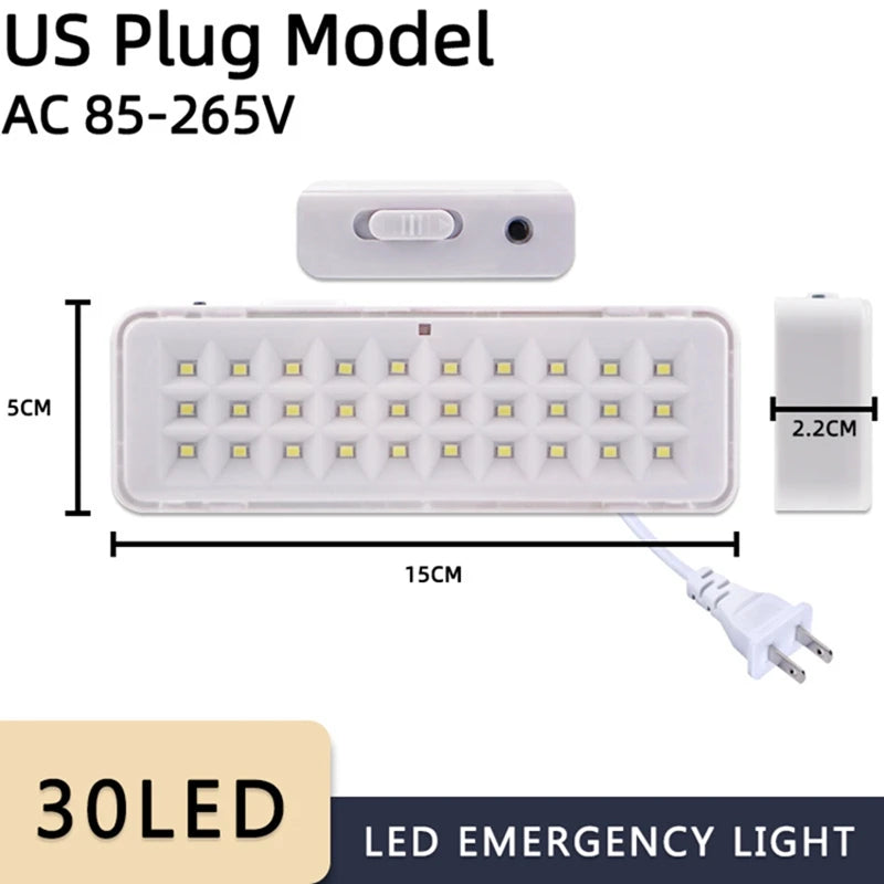 30 Beads Led Emergency Light EU/US Type-c Usb Port Rechargeable Camping Light Multi-function Rechargeable Battery