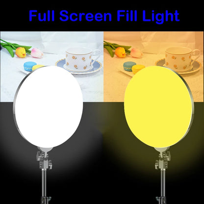 LED Photo Studio Light Video Lighting Recording Photography Panel Lamp &amp; Tripod Stand Remote For Youbute Game Live Phone Holder