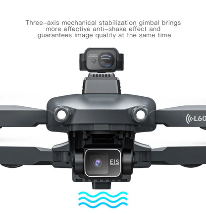 L600 PRO / PRO MAX Drone 4K Profesional Dual Camera 3-axis Gimbal Brushless Obstacle Avoidance WiFi FPV Dron RC Quadcopter Toys
