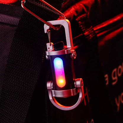 LED Keychain Light USB Charging Small Camping Flashlight Powerful LED Key Chain Lamp for Outdoor Survival Fishing Climbing