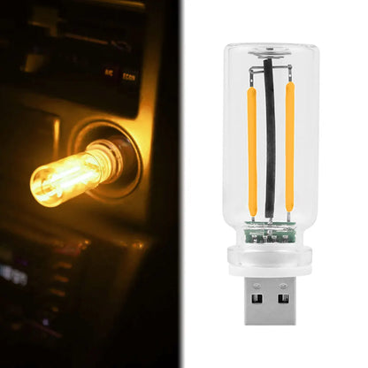 USB Night Light Touch Dimming LED Incandescent Filament Light Bulb Car Interior Lighting Atmosphere Lamp for Party Room Car