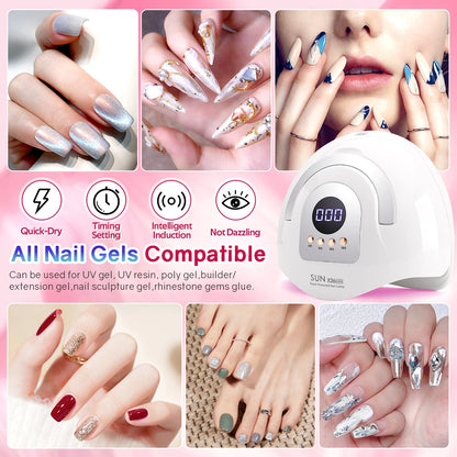 SUN X26 MAX Nail Dryer Machine 380W UV LED Lamp for Nails 81LEDS Gel Polish Curing Manicure Lamp With Auto Smart Sensor Nail Art