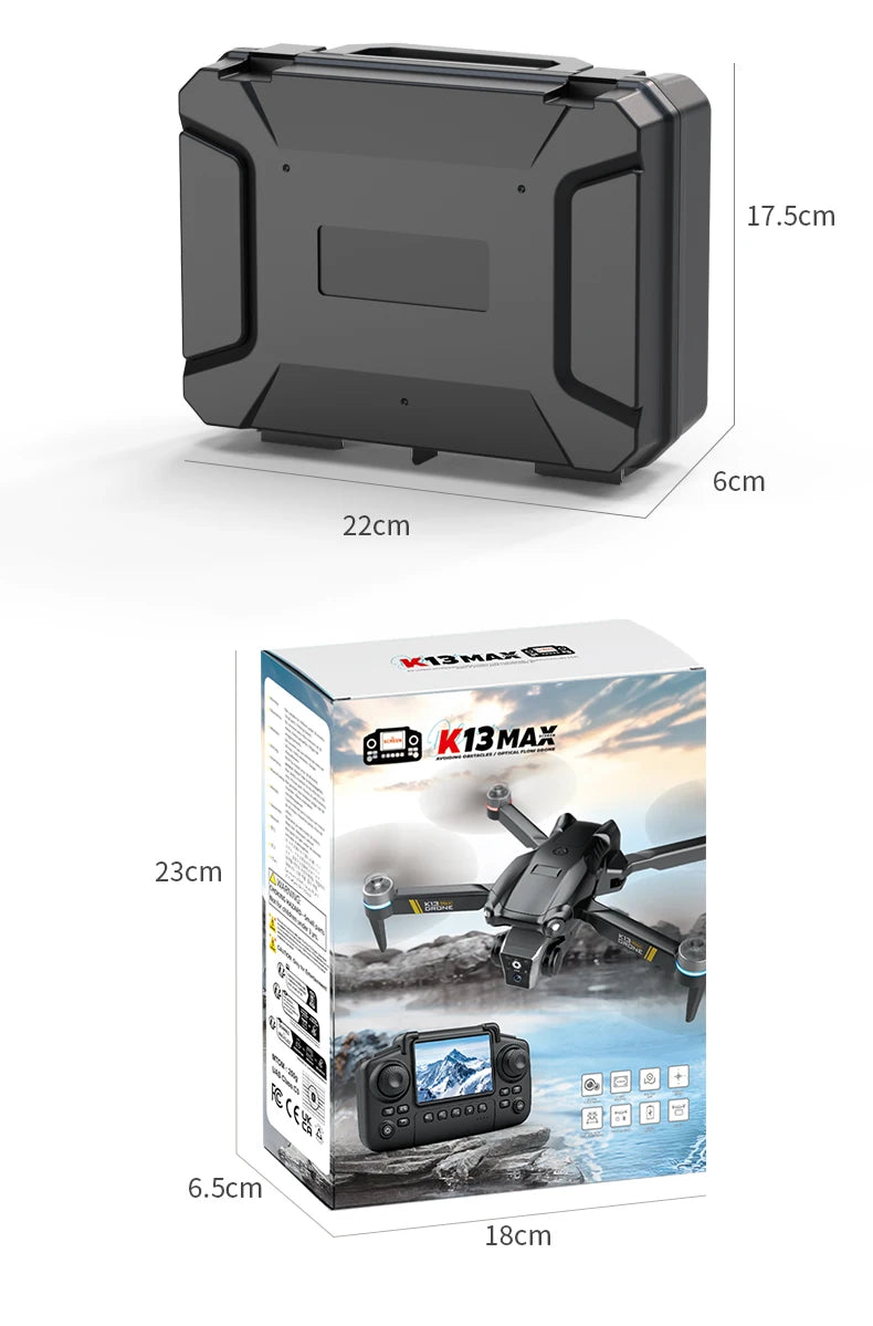 NEW K13 MAX Drone 8K Camera 5G WiFi FPV Brushless Motor HD Dual Camera Obstacle Avoidance Quadcopter for Aerial Photography Gift