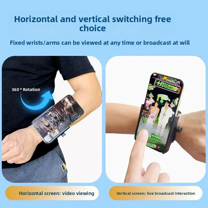 360°Rotatable New Wristband Phone Holder for Smartphone Running Armband for Hiking Biking Walking Universal Sports Wristband