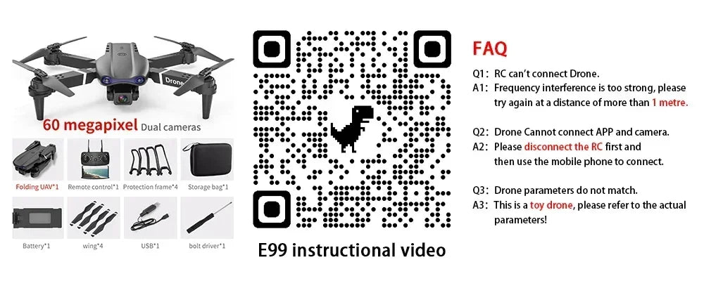 E99 Pro Drone Quadcopter Remote Control Handle Four Axis Aircraft HD 6K Photography UAV Altitude Fixation Helicopter Toys