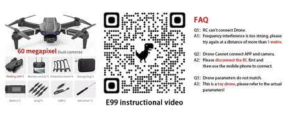 E99 Pro Drone Quadcopter Remote Control Handle Four Axis Aircraft HD 6K Photography UAV Altitude Fixation Helicopter Toys