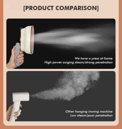 1200W Portable Garment Steamer Mini Handheld Steam Iron for Garments Wet and Dry Dual Use Electric Iron Travel Ironing Machine