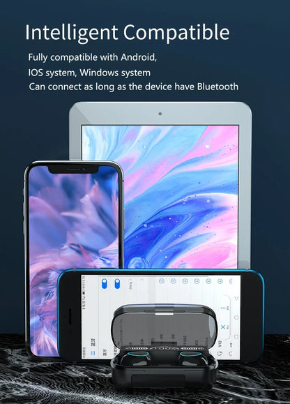 M10 TWS Wireless Earbuds: Sports Waterproof Design, Bluetooth Connection, 9D Stereo Sound + Charging Box &amp; Microphone
