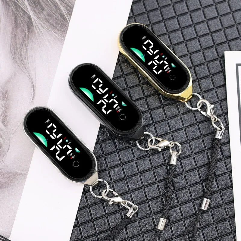 Small watch, creative lanyard, simple time display, luminous student children&