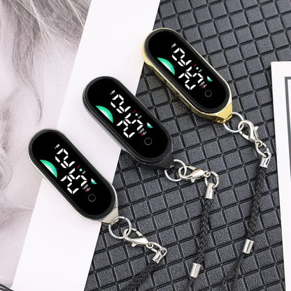Small watch, creative lanyard, simple time display, luminous student children&
