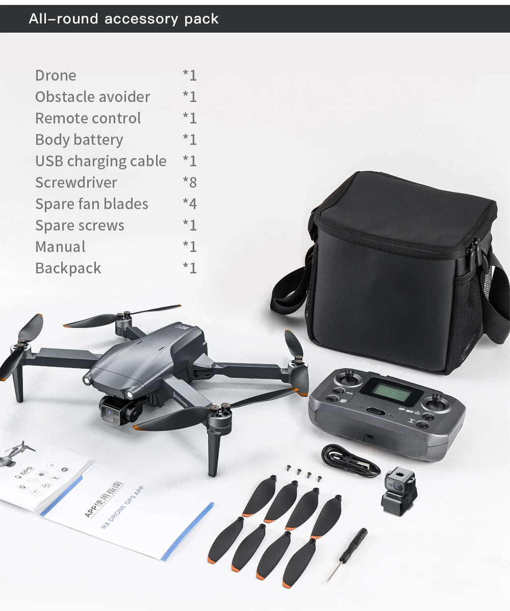 L600 PRO / PRO MAX Drone 4K Profesional Dual Camera 3-axis Gimbal Brushless Obstacle Avoidance WiFi FPV Dron RC Quadcopter Toys