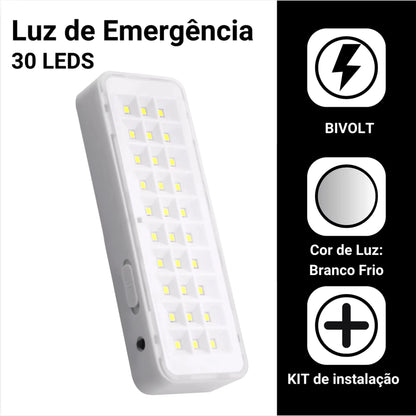 30 Beads Led Emergency Light EU/US Type-c Usb Port Rechargeable Camping Light Multi-function Rechargeable Battery