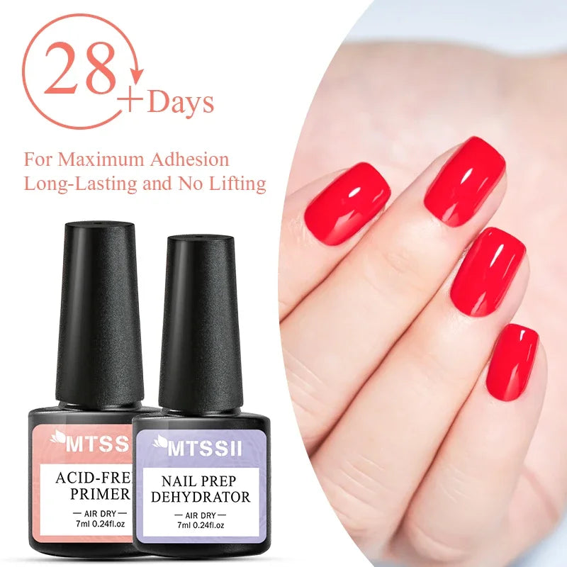 7ml Nail-Primer &amp; Prep Dehydrator Gel Nail Polish 28 Days+ Long-Lasting No Need UV LED Lamp Nail Gel Base Top Coat Varnishes