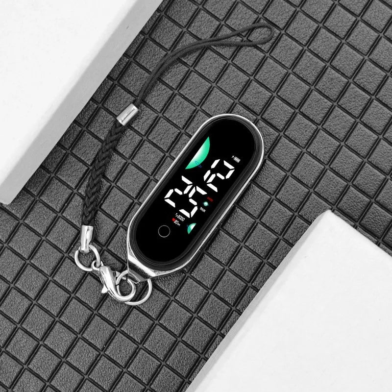Small watch, creative lanyard, simple time display, luminous student children&