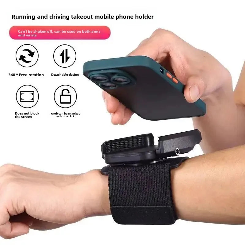 360°Rotatable New Wristband Phone Holder for Smartphone Running Armband for Hiking Biking Walking Universal Sports Wristband