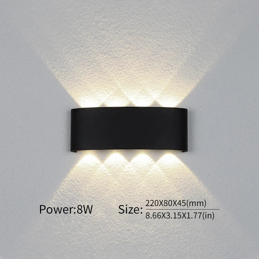 Led Wall Lamp Waterproof IP66 Up And Down Lighting Garden Decoration AC85-265V indoor&amp;outdoor Wall Light for Bedroom Living Room