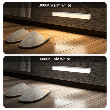 Motion Sensor Light Wireless Rechargeable LED Night Light Wardrobe Closet Cabinet Lamp Staircase Kitchen Backlight 10/20/30/50cm