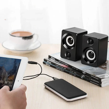 Mini Computer Speaker USB Wired Speakers Universal Stereo Sound Surround Portable for PC Desktop Laptop Stereo Portable Living
