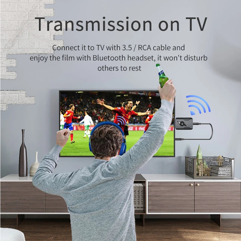 USB &amp; 3.5mm AUX Bluetooth 5.3 Dongle Audio Receiver Transmitter Music Adapter For PC Mp3 Speaker TV Wireless Earphone Car Radio