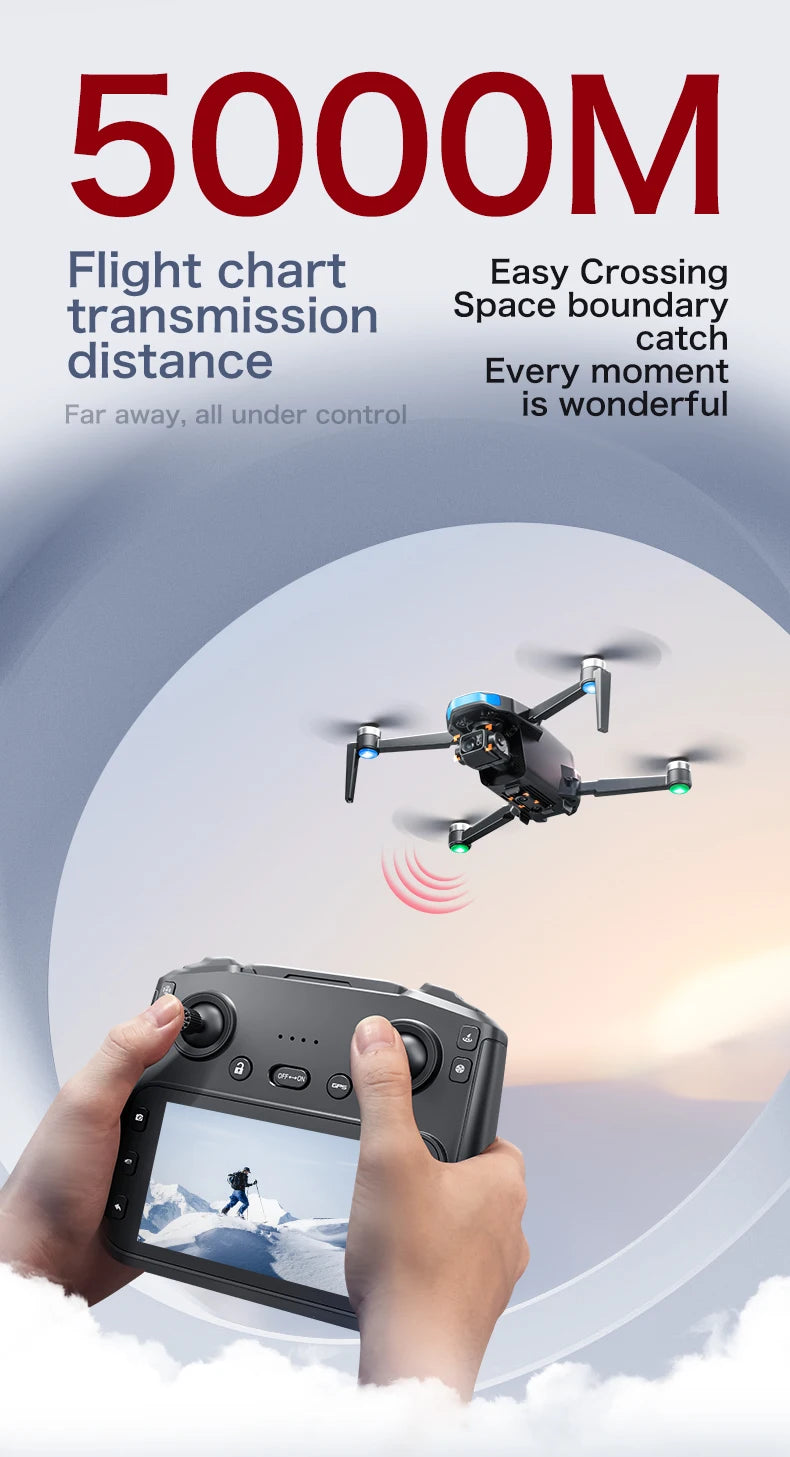 S-X1 MAX 4K Professional Drone With HD Camera 3-Axis Gimbal GPS Dron Brushless 5G WIFI Screen Remote Control RC Quadcopter Toys