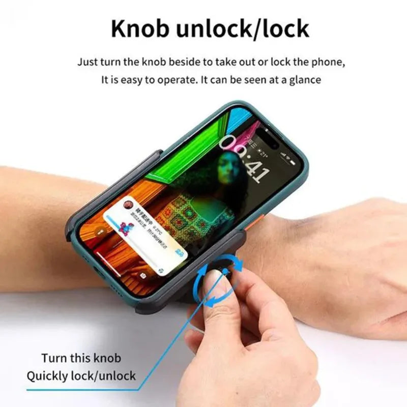 360°Rotatable New Wristband Phone Holder for Smartphone Running Armband for Hiking Biking Walking Universal Sports Wristband