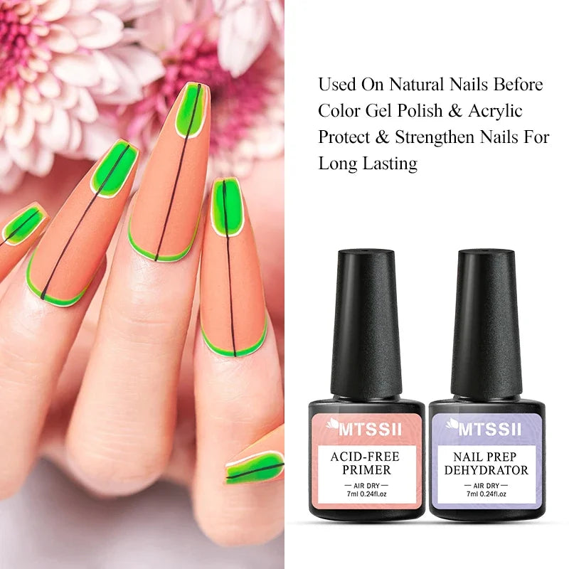 7ml Nail-Primer &amp; Prep Dehydrator Gel Nail Polish 28 Days+ Long-Lasting No Need UV LED Lamp Nail Gel Base Top Coat Varnishes