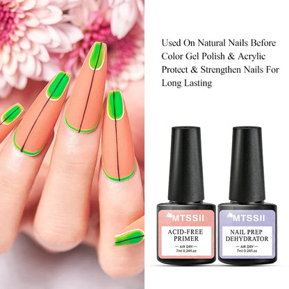7ml Nail-Primer &amp; Prep Dehydrator Gel Nail Polish 28 Days+ Long-Lasting No Need UV LED Lamp Nail Gel Base Top Coat Varnishes