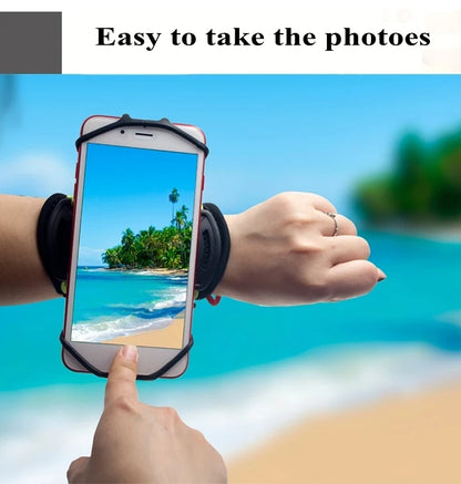 New Wristband Phone Holder 360°Rotatable Universal Sports Wristband for Smartphone Running Armband for Hiking Biking Walking
