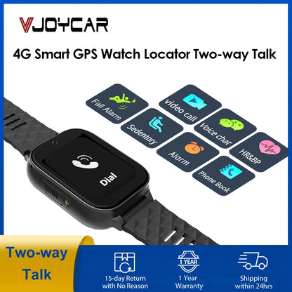 Newest 4G Smart GPS Watch Tracker Elderly Fall-down Alert SOS Emergency Alram Two-way Video Call HR &amp; BP Body Temp. Blood Oxygen