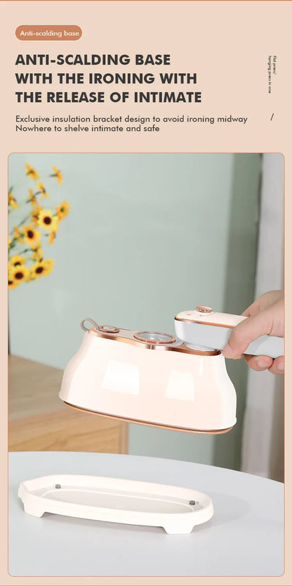 1200W Portable Garment Steamer Mini Handheld Steam Iron for Garments Wet and Dry Dual Use Electric Iron Travel Ironing Machine