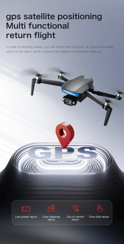 S-X1 MAX 4K Professional Drone With HD Camera 3-Axis Gimbal GPS Dron Brushless 5G WIFI Screen Remote Control RC Quadcopter Toys