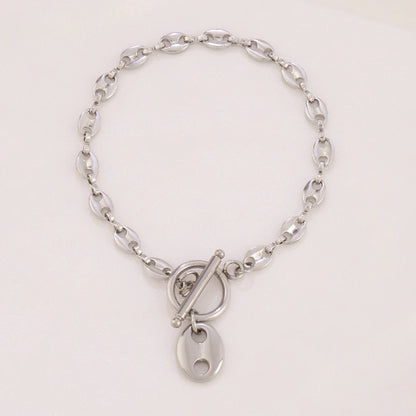 316L Stainless Steel Coffee Bean Pendant Bracelet For Women Fashion Coffee Bean Shape Chain Bracelets Jewelry Gift