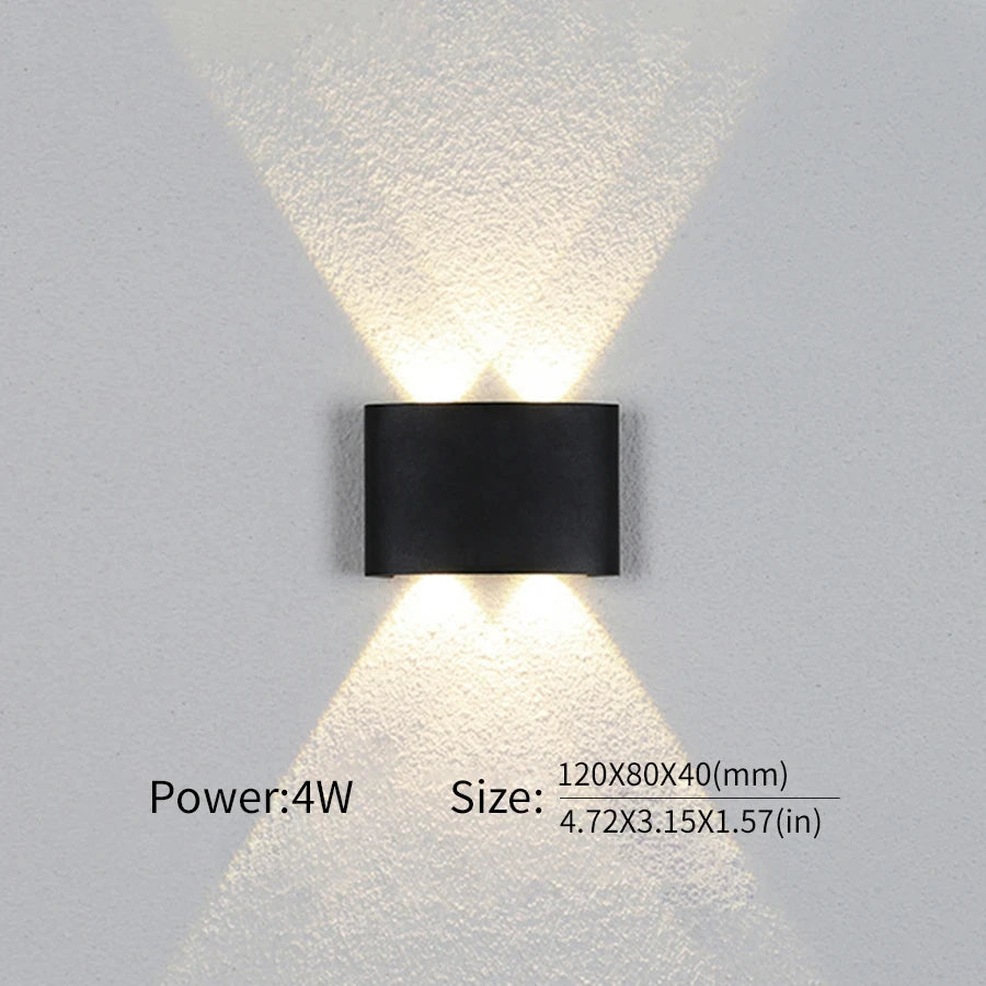 Led Wall Lamp Waterproof IP66 Up And Down Lighting Garden Decoration AC85-265V indoor&amp;outdoor Wall Light for Bedroom Living Room