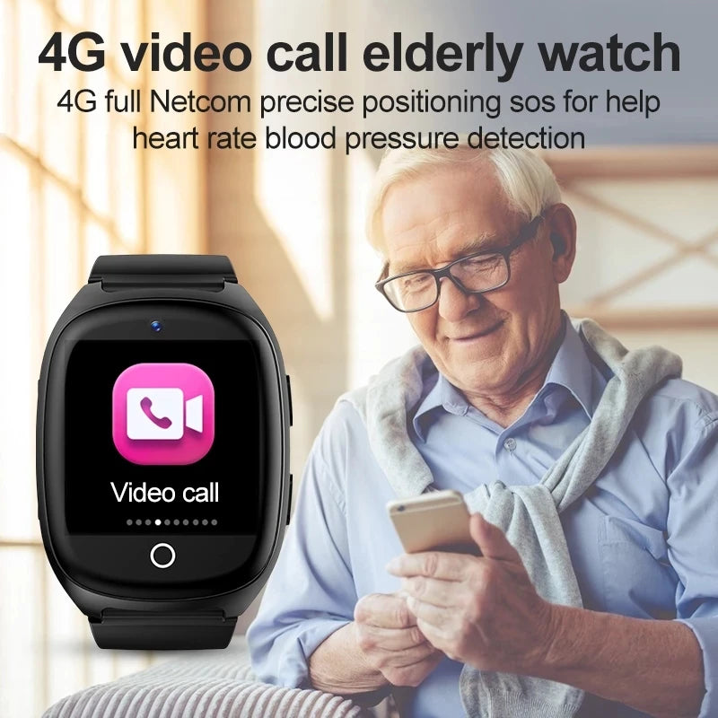 4G Elderly Tracker Smart watch D300 Body Temperature Heart Rate Blood Pressure GPS Location Tracking Phone Watch for Old People